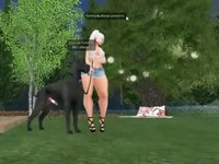 Curvy blonde gets her zoopussy fucked by a dog